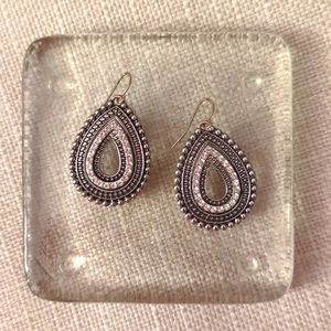 Lucky Brand Silver Tone Hanging Earrings